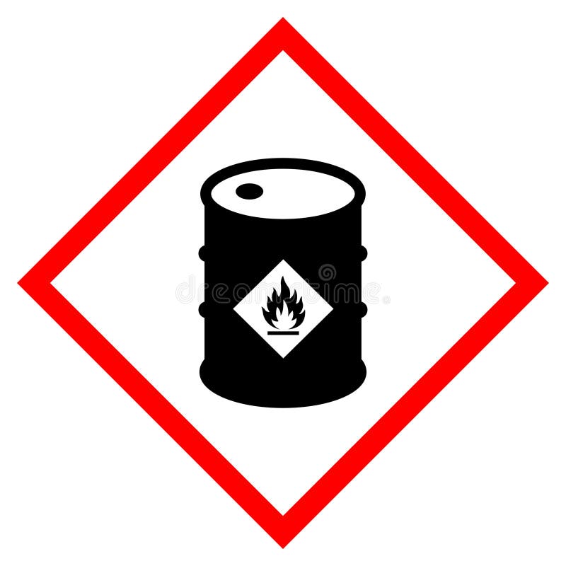 Warning Flammable Storage Area Symbol Sign, Vector Illustration