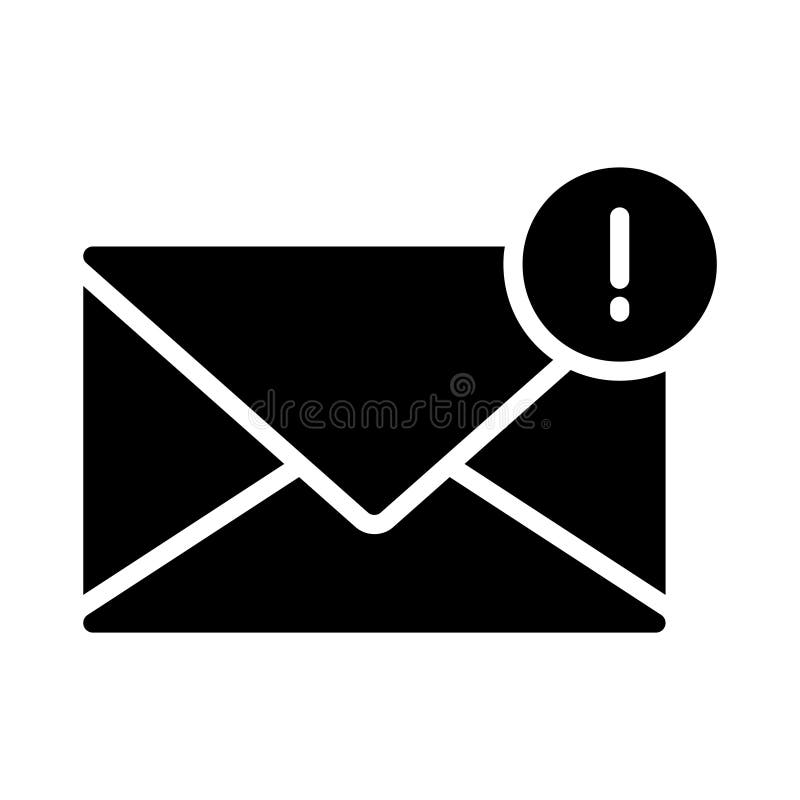 Warning glyph flat vector icon stock illustration