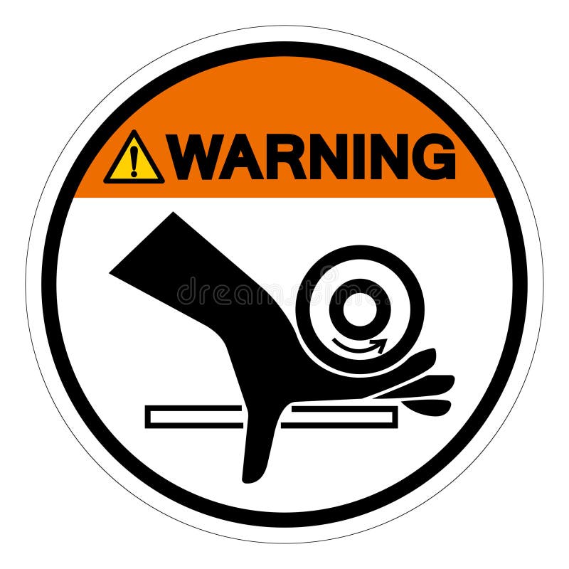 Warning Hand Crush Hazard Symbol Sign, Vector Illustration, Isolate on