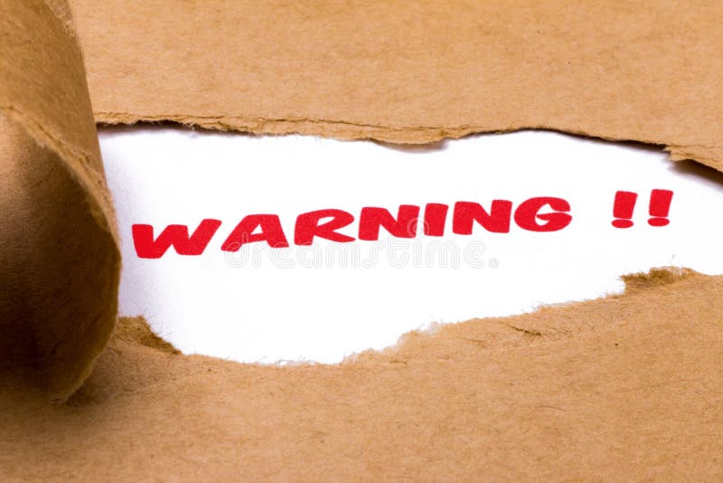 Warning stock images