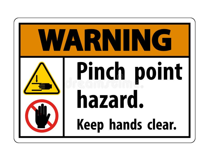 Keep point. Pinch point. Pinch point Safety.