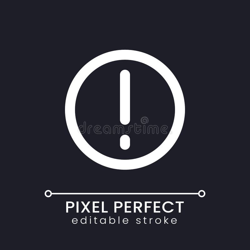 Warning pixel perfect linear ui icon. Exclamation mark in circle. Pay  attention. GUI, UX design. Outline isolated user interface element for app  and web. Editable stroke 12695071 Vector Art at Vecteezy