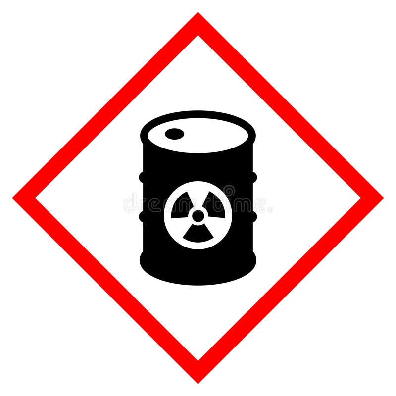 Warning Radioactive Symbol Sign, Vector Illustration, Isolate on White