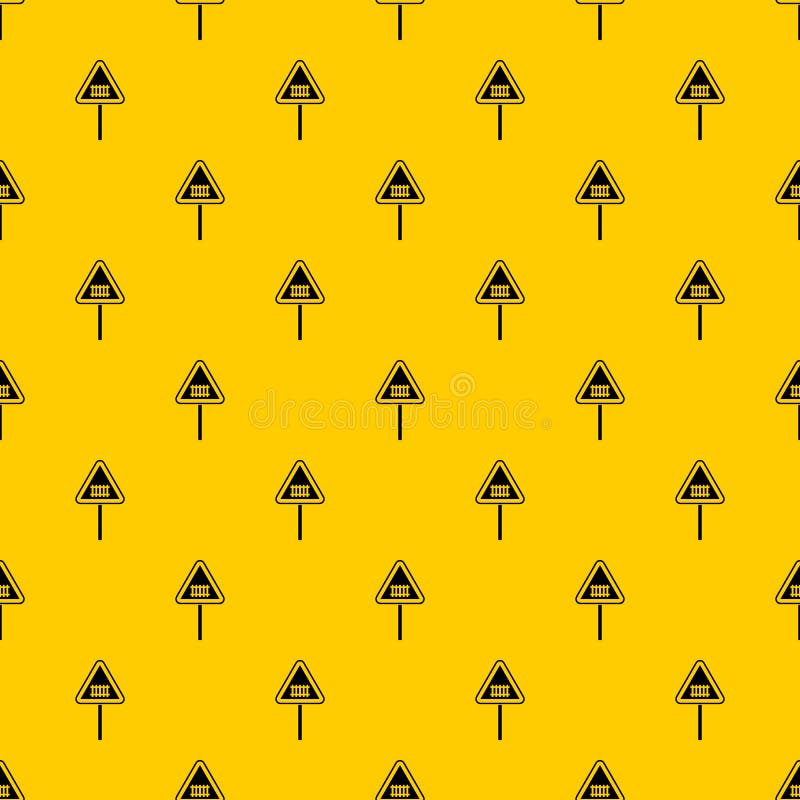 Warning road sign pattern vector royalty free illustration