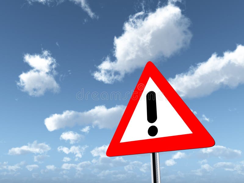 Warning Sign Danger Ahead stock illustration. Illustration of safety