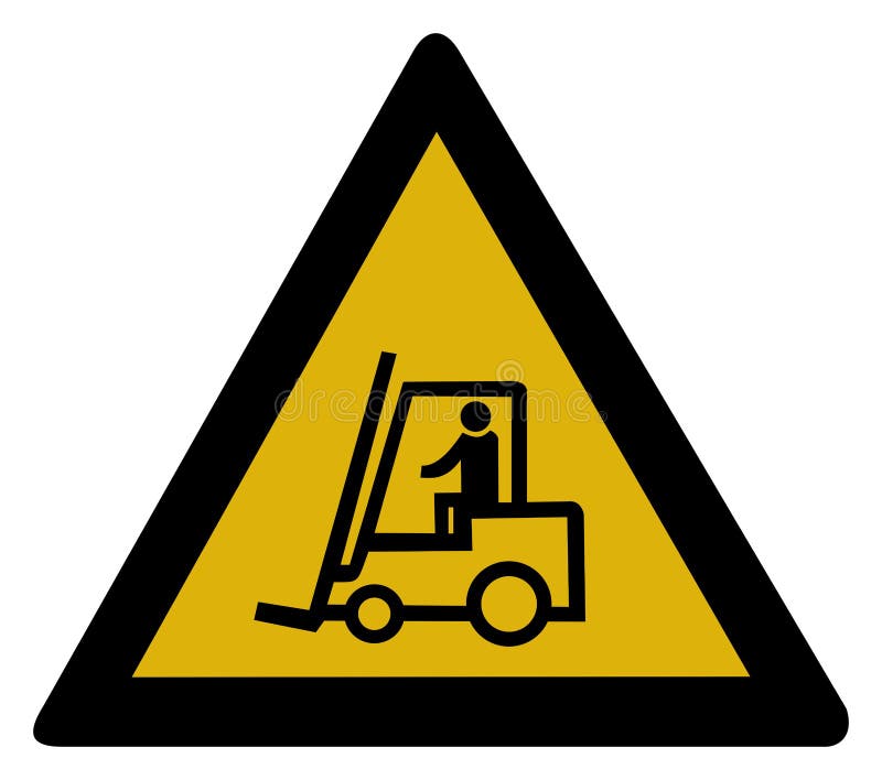 Warning sign - forklift truck