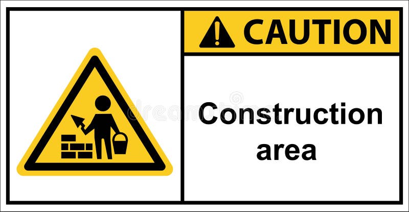 Warning Sign for Masonry Construction.sign Caution Stock Vector ...