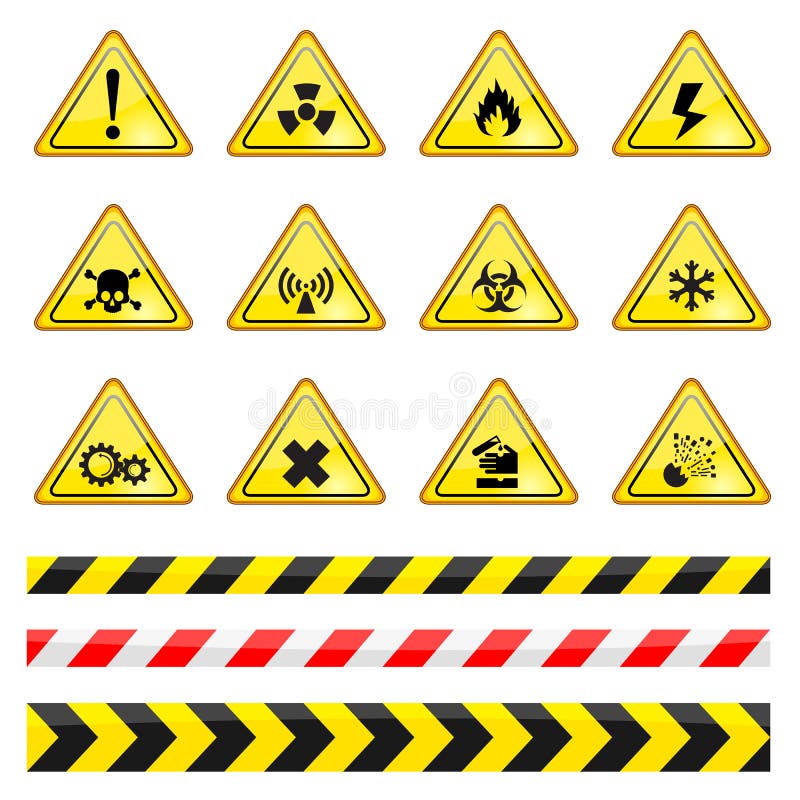 Warning sign stock illustration