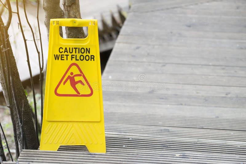 Warning sign for wet floor
