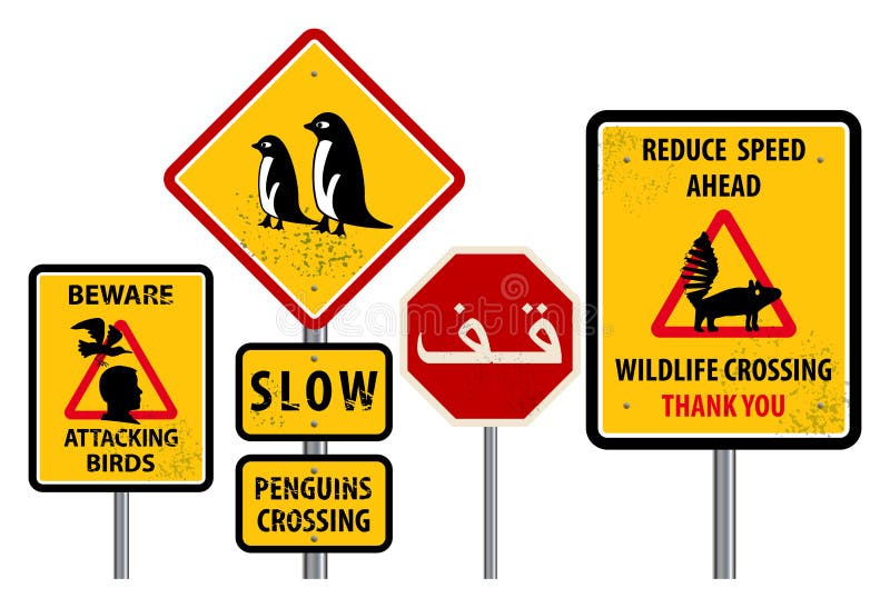 Warning signs royalty free illustration