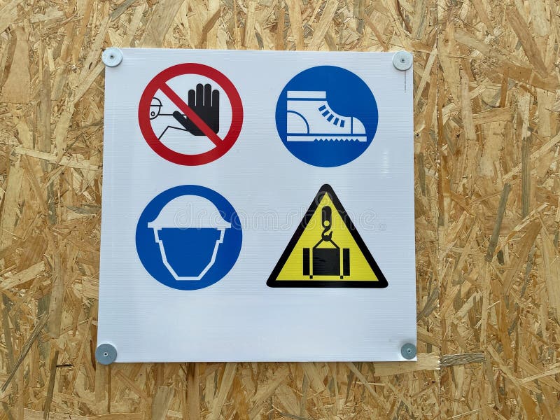 Construction Site Mandatory Signs Stock Photos Free & RoyaltyFree