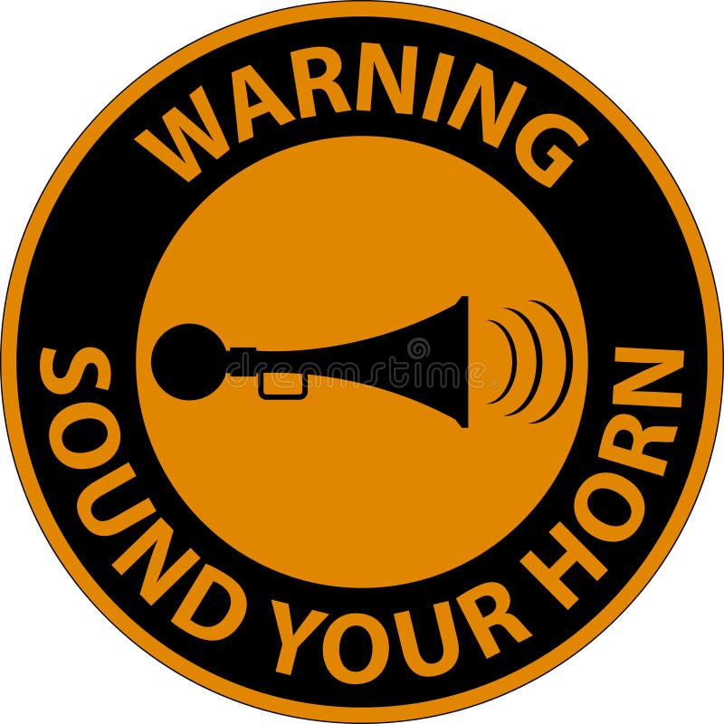 Warning Sound Your Horn Symbol Sign, Vector Illustration, Isolated on