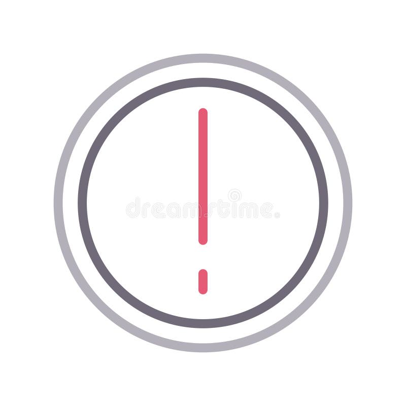 Warning thin color lline vector icon stock illustration