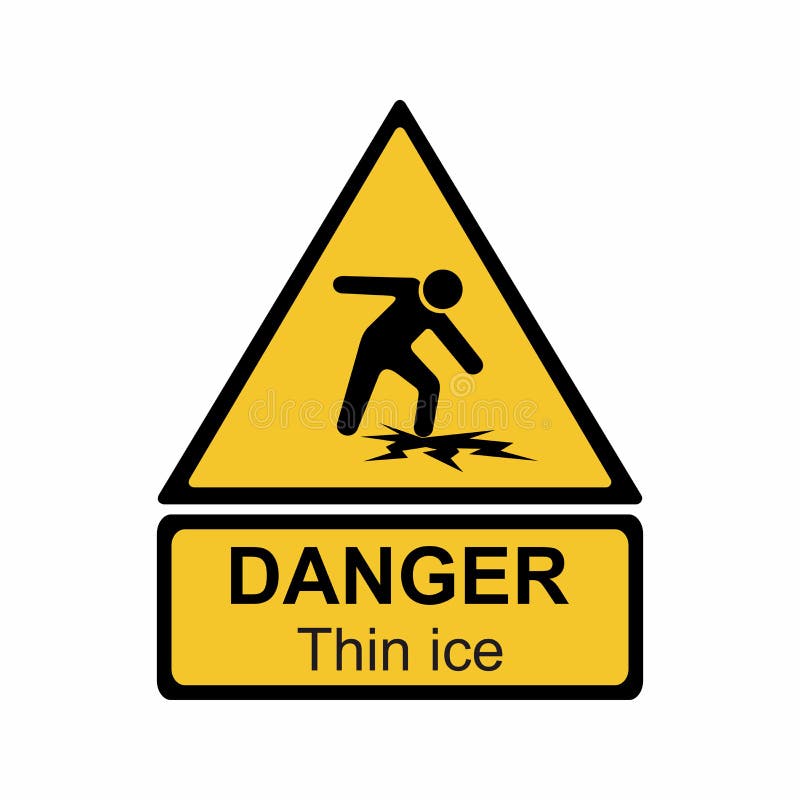 Warning Thin Ice Sign Vector Design Stock Vector Illustration Of Toxic Radioactivity Warning Thin Ice Sign Vector Design Stock Vector Illustration Of Toxic Radioactivity