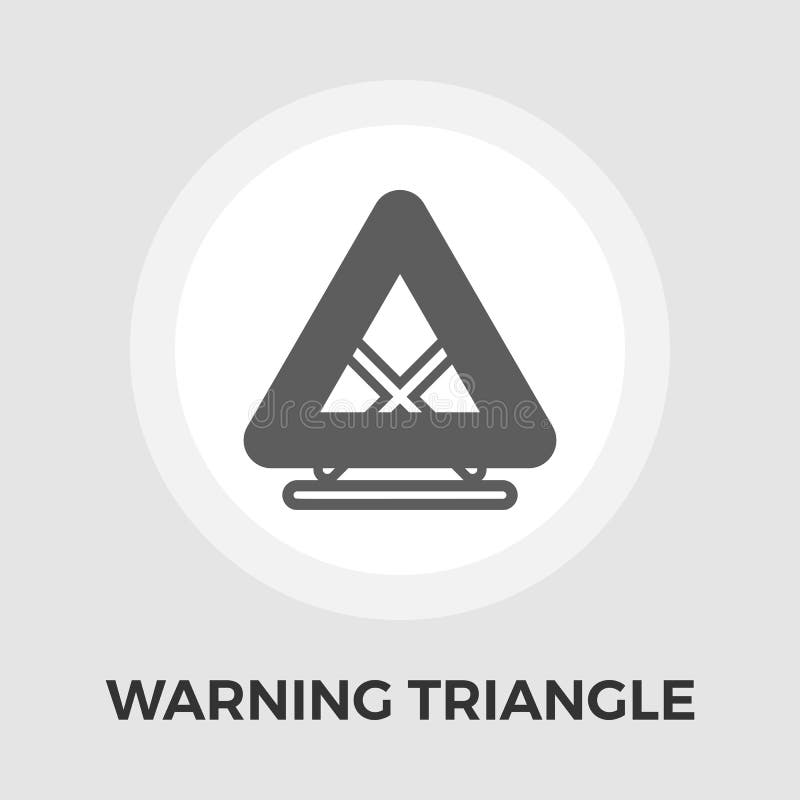 Warning Triangle Vector Flat Icon Stock Vector Illustration of button