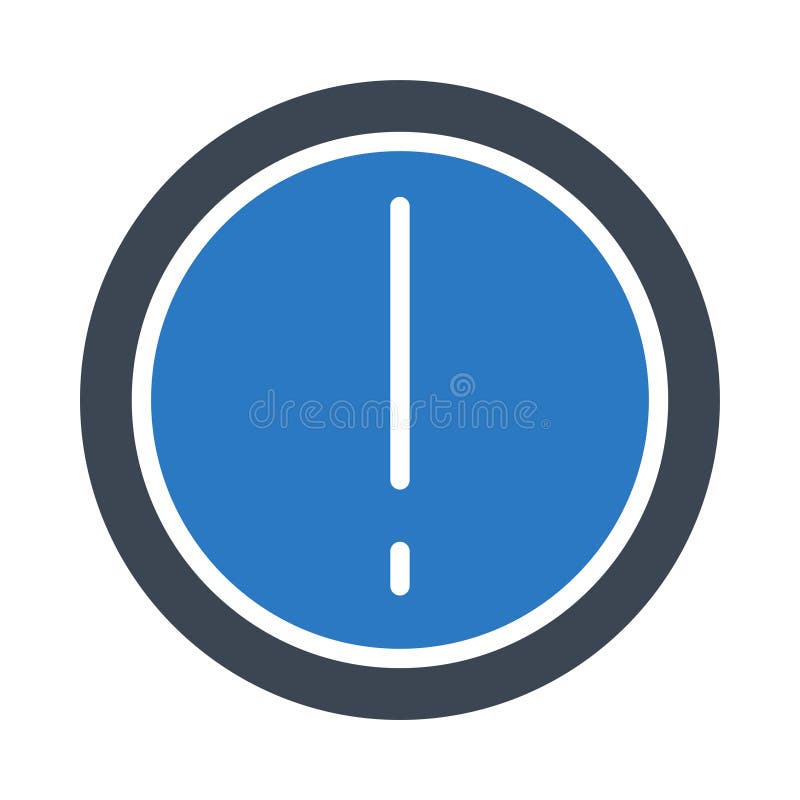 Warning glyphs color vector icon royalty free illustration