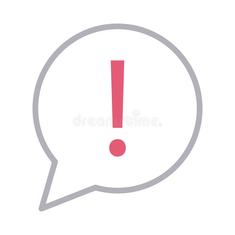 Warning colour line vector icon stock illustration