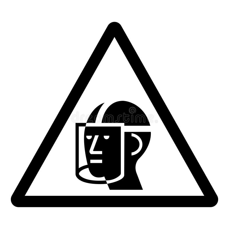 Warning Wear Face Shield Symbol Sign ,Vector Illustration, Isolate On White Background Label. EPS10 vector illustration