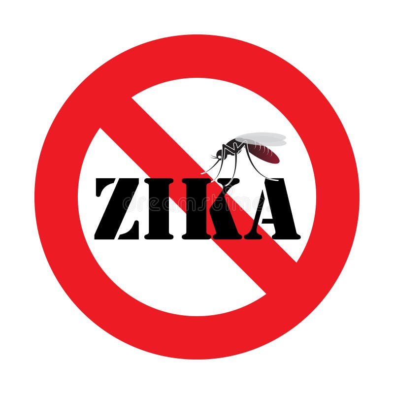 Caution Of Mosquito Icon, Spread Of Zika And Dengue Virus Stock Vector