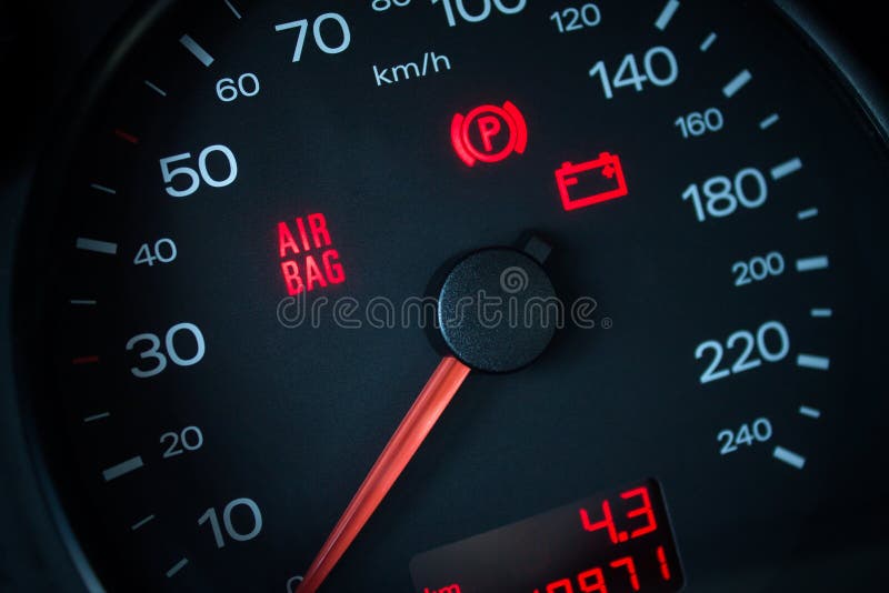 Warnzeichen des Airbags stockbild. Bild von zeichen, armaturenbrett 88958683