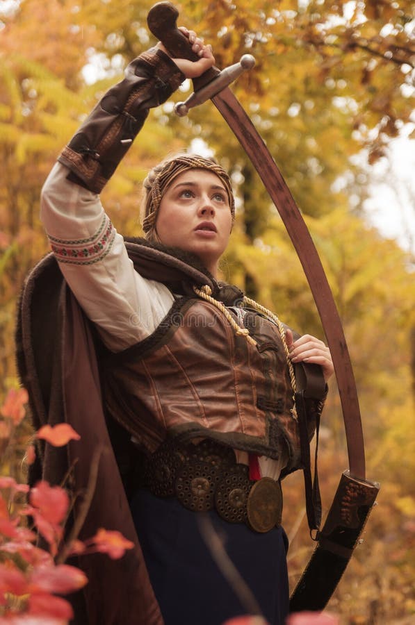 Medieval Warrior Lady Brown Medieval Warrior Lady Brown