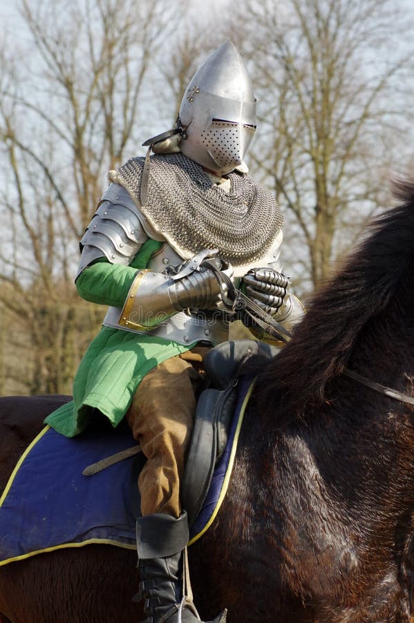 Warrior on Horseback Medieval Armor 2 Stock Image Image of gloves