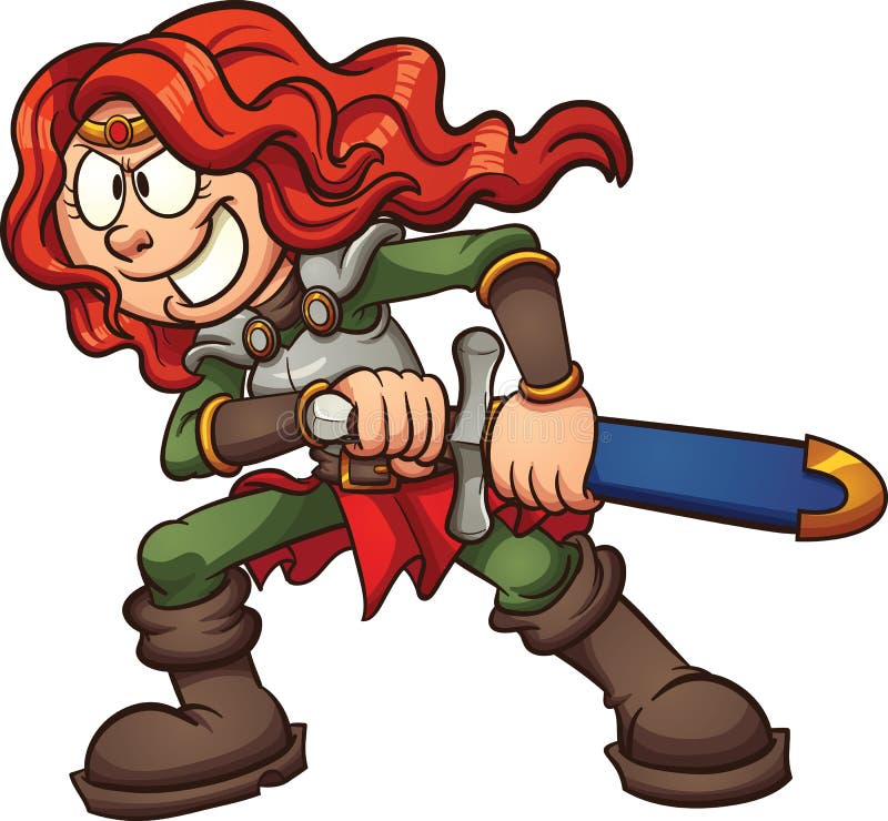 Download Warrior princess cartoon stock vector. Illustration of ...