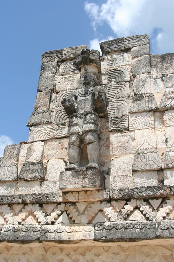 Warrior Sculpture In Yucatan, Mexico Stock Photo - Image of ancient ...
