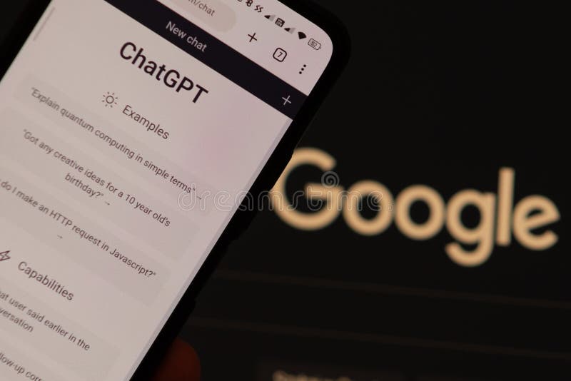Openai Chatgpt Vs Google Concept Chat Bot Gpt On Smartphone And Google Openai Chatgpt Vs Google Concept Chat Bot Gpt On Smartphone And Google
