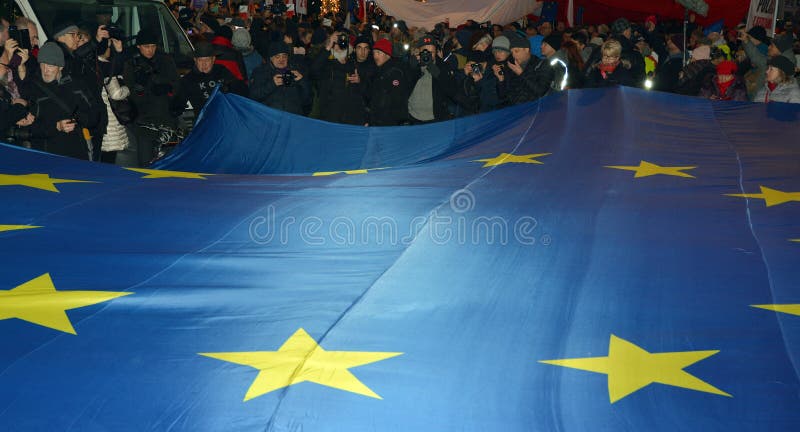 March of 1000 Gowns. Judges and lawyers from across Europe protest judicial takeover in Warsaw. stock photos March of 1000 Gowns. Judges and lawyers from across Europe protest judicial takeover in Warsaw. stock photos