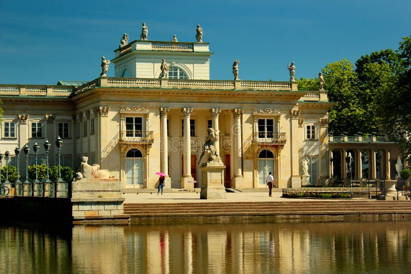 Palace On The Water In Lazienki Park In Warsaw Poland Editorial Photography Image Of Facade