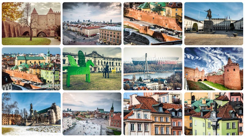 Warsaw sights and monuments royalty free stock photo Warsaw sights and monuments royalty free stock photo