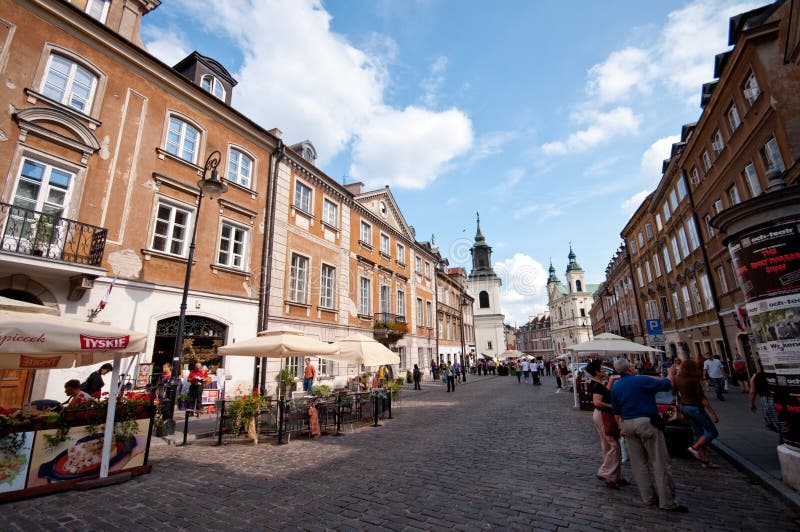 Warshau Polen - oude stad stock afbeeldingen Warshau Polen - oude stad stock afbeeldingen