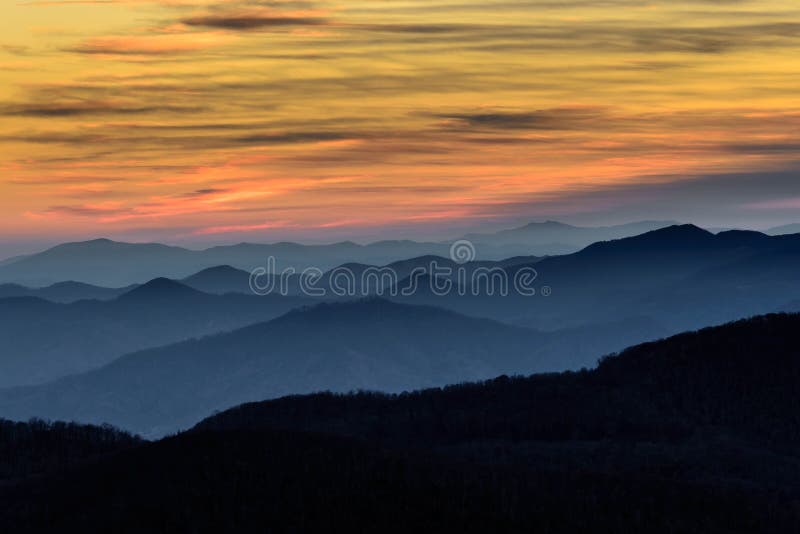Warstwy Blue Ridge Mountains fotografia royalty free Warstwy Blue Ridge Mountains fotografia royalty free
