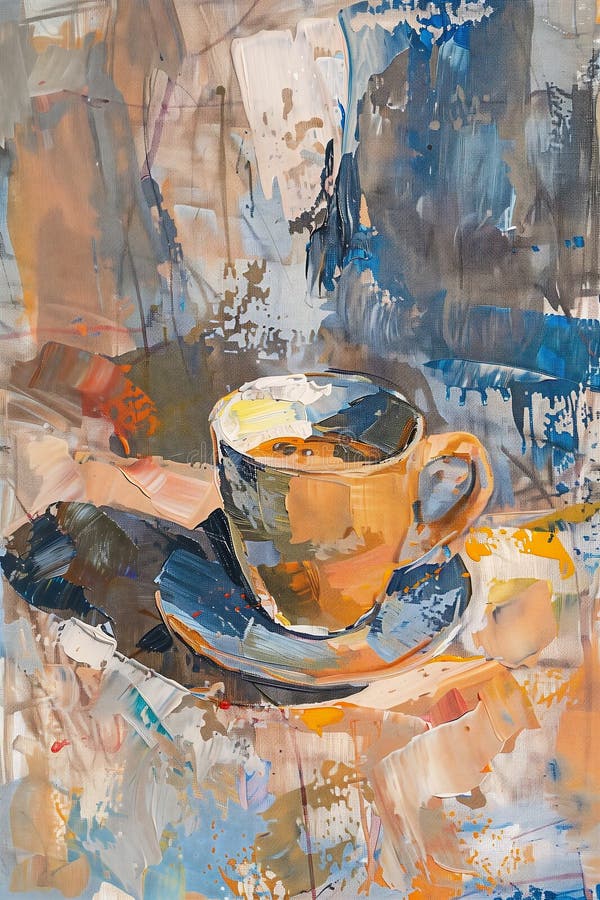 The cup of coffee sat on the saucer, placed delicately on the table. The vibrant orange and blue colors of the princess's portrait lacked three dimensionality, giving it a flat appearance. Thick, heavy impasto strokes haphazardly layered the scenes, creating a sense of chaos. The portrait was set in a cream-colored room, adding a touch of elegance to the overall composition, generative ai. The cup of coffee sat on the saucer, placed delicately on the table. The vibrant orange and blue colors of the princess's portrait lacked three dimensionality, giving it a flat appearance. Thick, heavy impasto strokes haphazardly layered the scenes, creating a sense of chaos. The portrait was set in a cream-colored room, adding a touch of elegance to the overall composition, generative ai