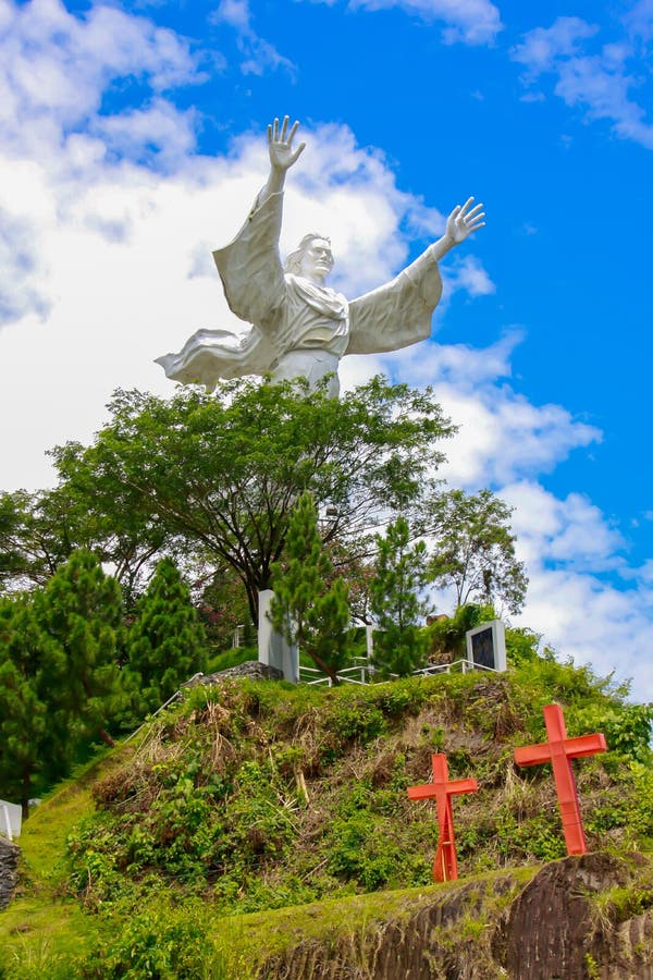 Manado Indonesia June 1 2013 The Jesus Blessing Monument Is One Of The Landmarks Of Manado