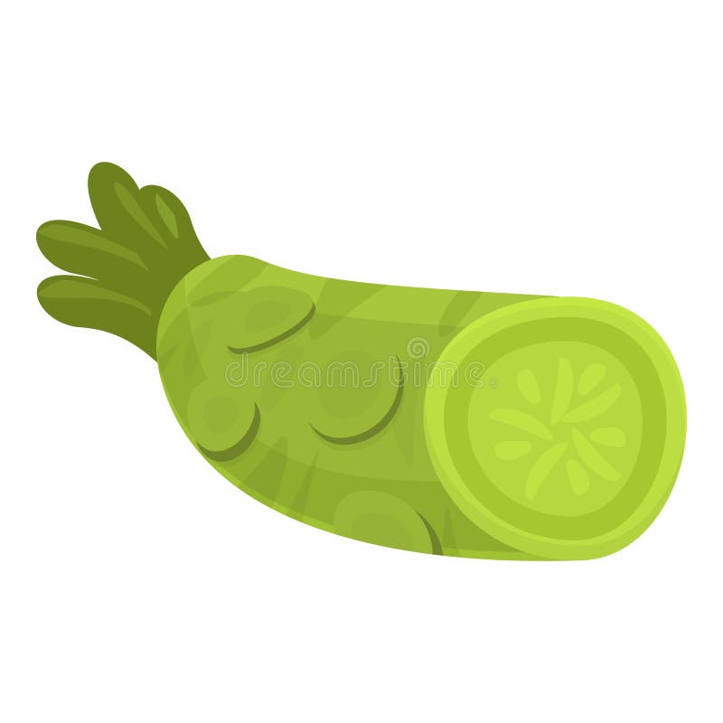 Condiment Wasabi Icon, Cartoon and Flat Style Stock Vector