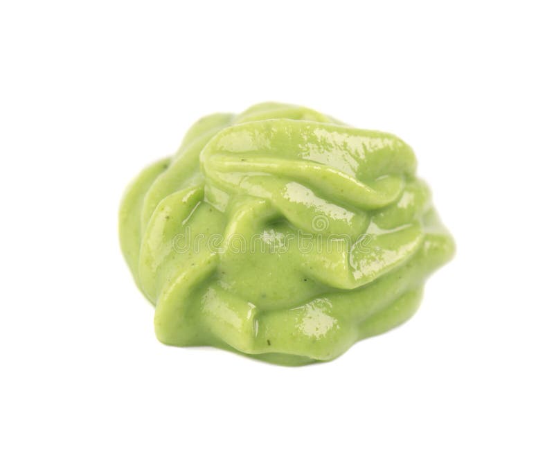 Wasabi Sauce Isolated on a White Background. Asian Hot Sauce Stock
