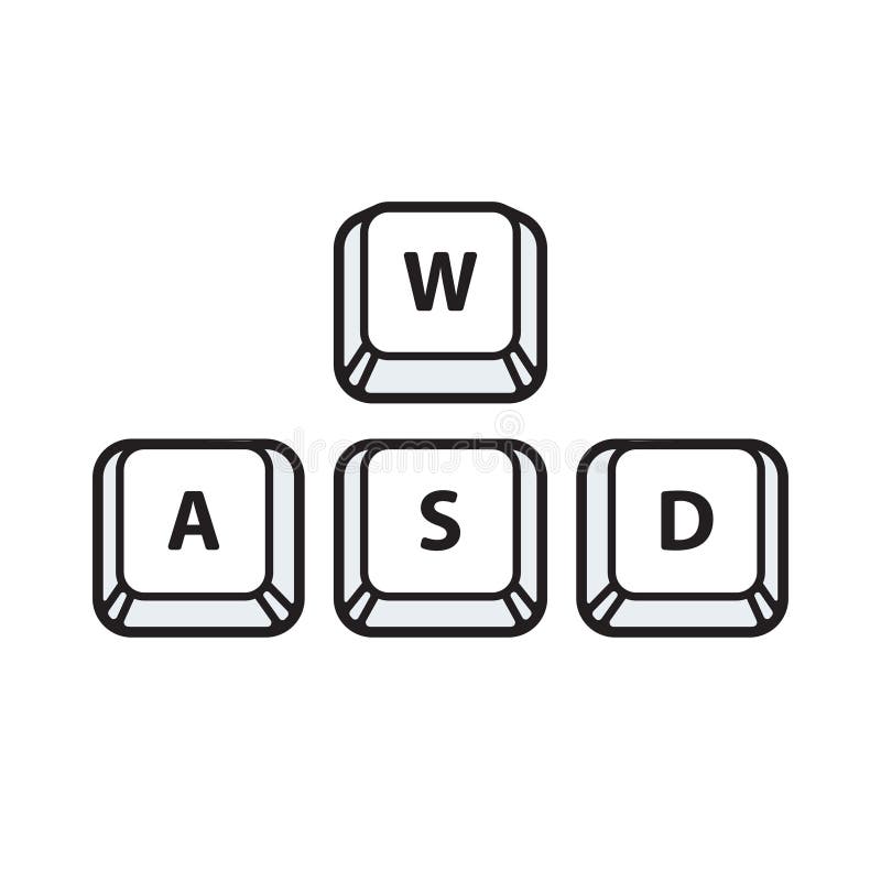 WASD keys illustration stock vector. Illustration of keypad - 157408952