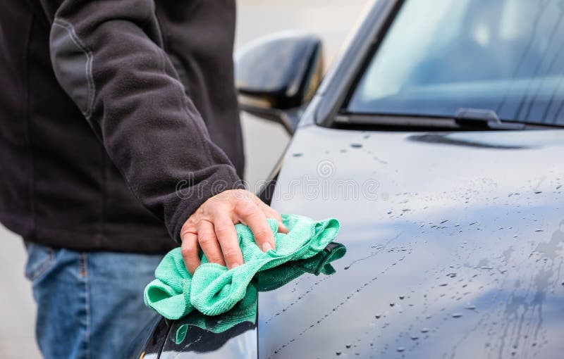 Wash the Car with Green a Rag Stock Photo Image of clean, copy 164893954