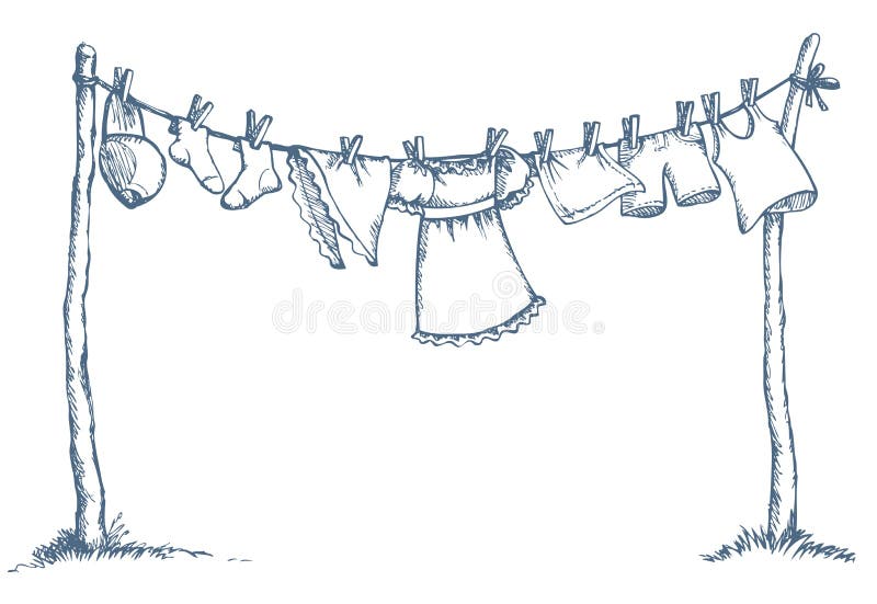 Clothesline Stock Illustrations – 8,332 Clothesline Stock