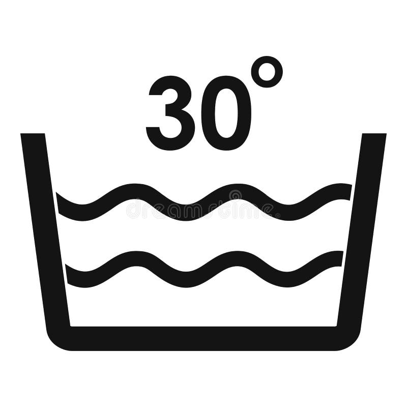 Wash In Cold Water Icon, Simple Style Stock Illustration ...