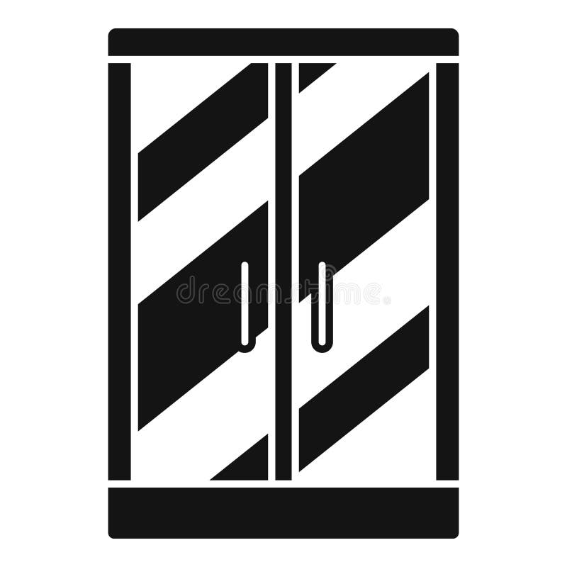 Wash door cabin icon simple vector. Stall glass vector illustration
