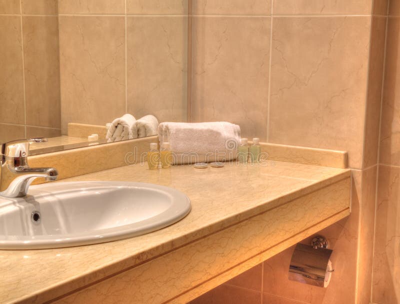 Wash sink in a bathroom stock image. Image of contemporary 49592723