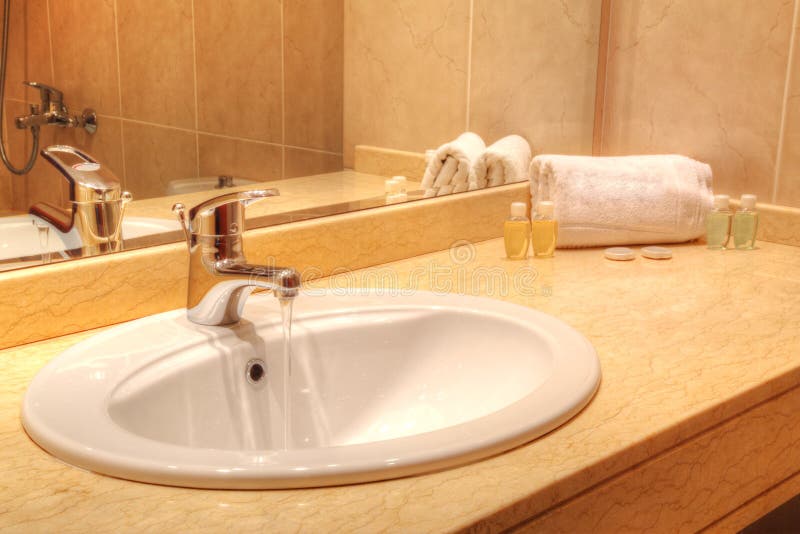 Wash sink in a bathroom stock photo. Image of indoors 49592728