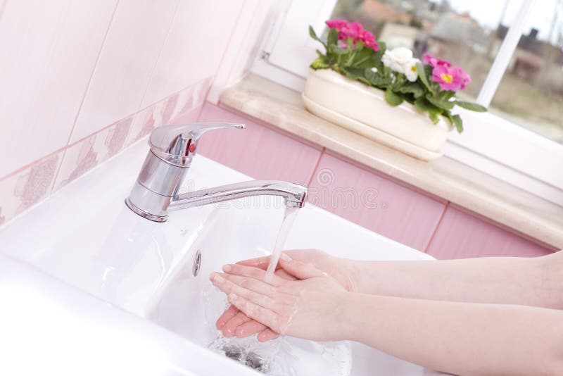 Wash your hands royalty free stock photos