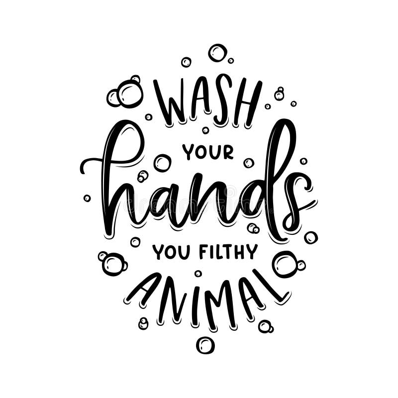 Wash Your Hands Funny Kids Poster. Vector Illustration. Stock Vector -  Illustration of care, healthy: 162929173