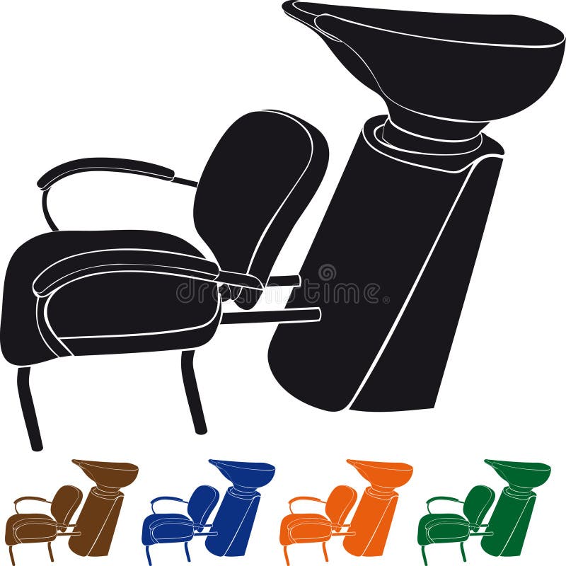 Washbasin для парикмахеров иллюстрация штока Washbasin для парикмахеров иллюстрация штока