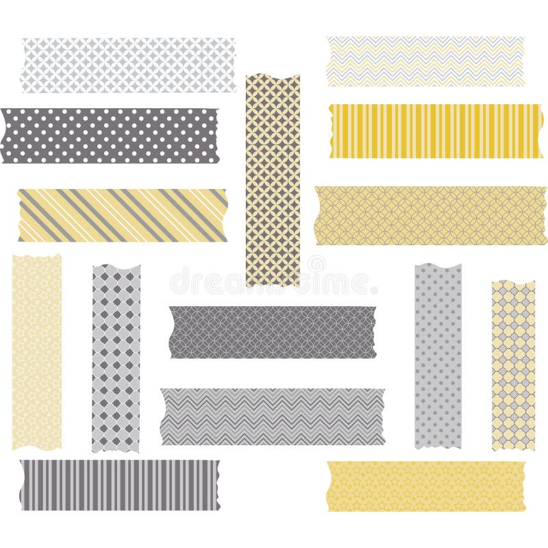 Collection Navy White Washi Tape Strips Stock Vector (Royalty Free