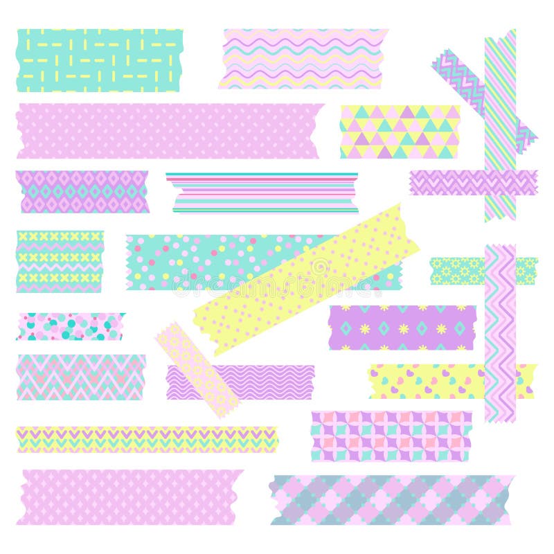 Washi Tape Clip Art, Crumpled Tape, Masking Tape, Floral Tape, Scrapbook  Tape, Rainbow Tape Clipart, Tape Clipart, Washi, Commercial OK 